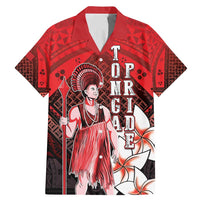 The First King Of Tonga Family Matching Mermaid Dress and Hawaiian Shirt Tongan Pride LT05 Dad's Shirt - Short Sleeve Red - Polynesian Pride