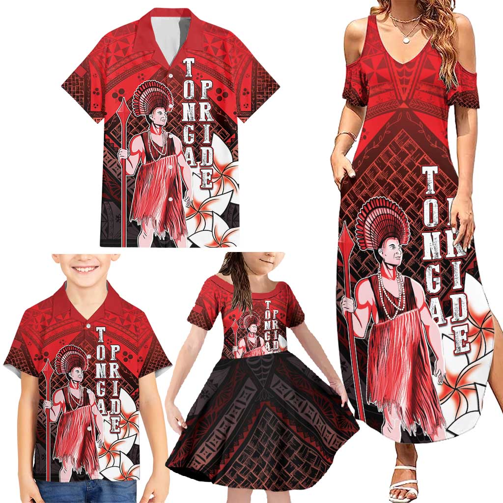 The First King Of Tonga Family Matching Summer Maxi Dress and Hawaiian Shirt Tongan Pride LT05 - Polynesian Pride
