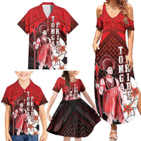 The First King Of Tonga Family Matching Summer Maxi Dress and Hawaiian Shirt Tongan Pride LT05 - Polynesian Pride