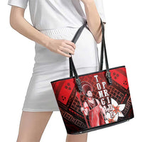 The First King Of Tonga Leather Tote Bag Tongan Pride