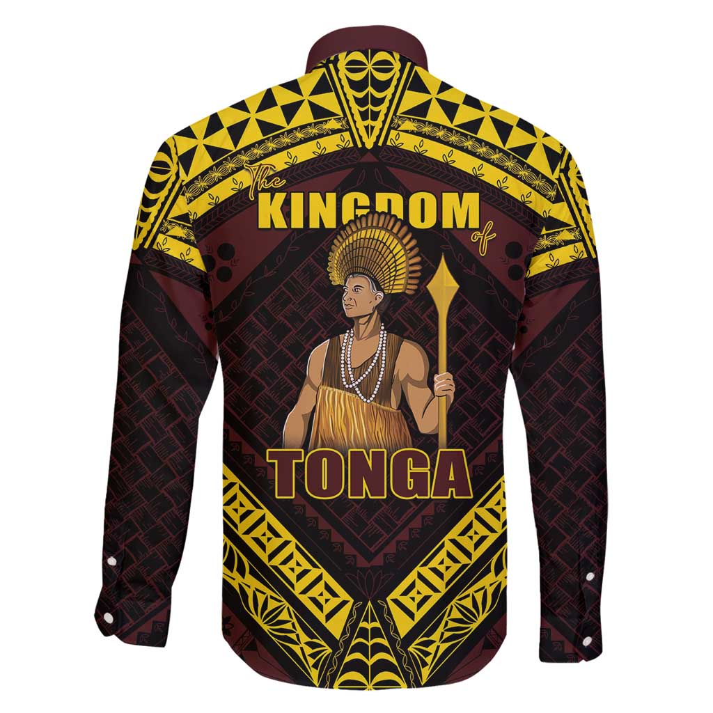 Tonga First King Family Matching Long Sleeve Bodycon Dress and Hawaiian Shirt Ahoeitu Know Your Roots LT05 - Polynesian Pride