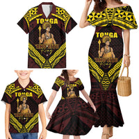 Tonga First King Family Matching Mermaid Dress and Hawaiian Shirt Ahoeitu Know Your Roots