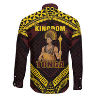Tonga First King Family Matching Off The Shoulder Long Sleeve Dress and Hawaiian Shirt Ahoeitu Know Your Roots LT05 - Polynesian Pride
