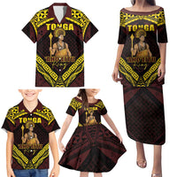 Tonga First King Family Matching Puletasi and Hawaiian Shirt Ahoeitu Know Your Roots