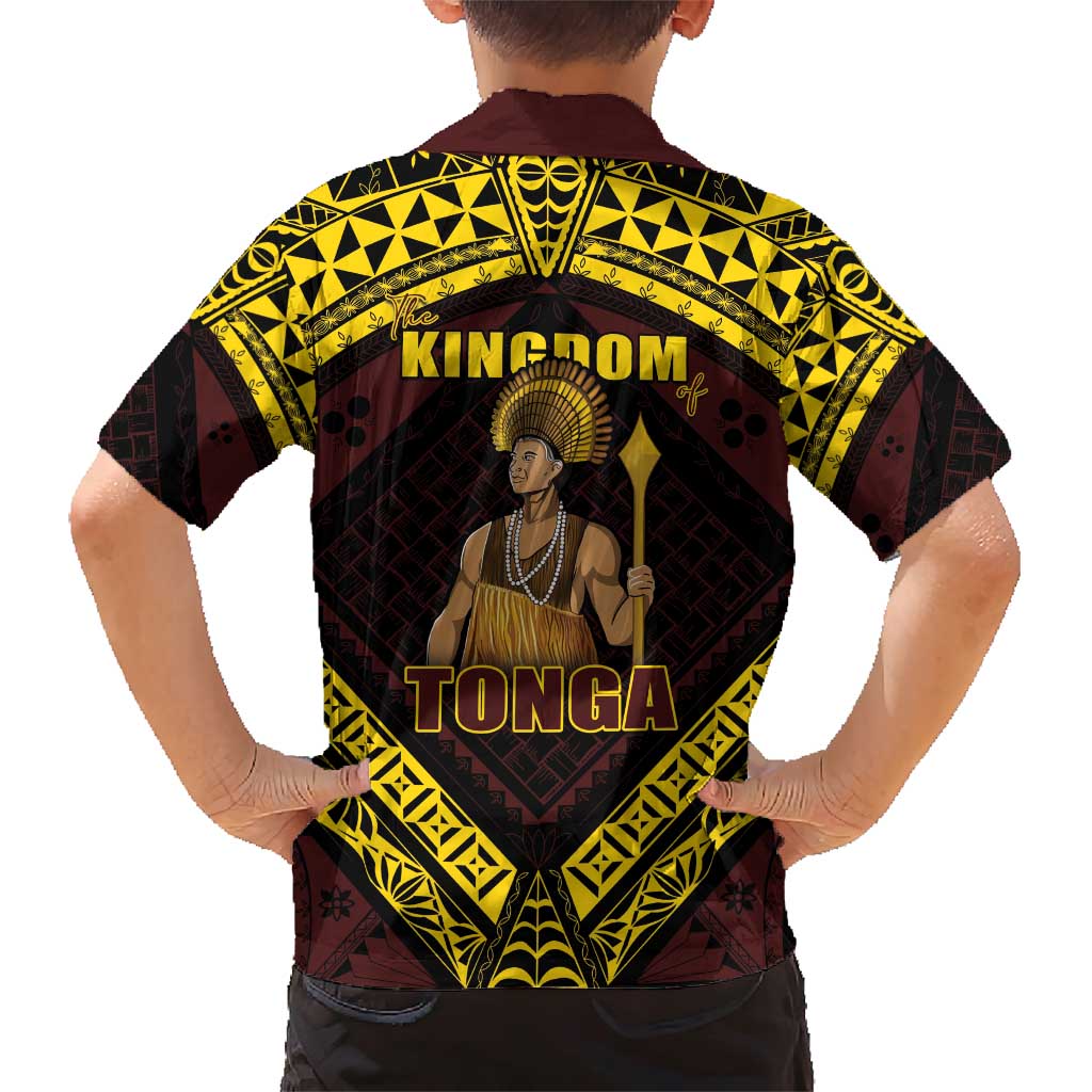 Tonga First King Family Matching Short Sleeve Bodycon Dress and Hawaiian Shirt Ahoeitu Know Your Roots LT05 - Polynesian Pride