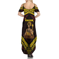 Tonga First King Family Matching Summer Maxi Dress and Hawaiian Shirt Ahoeitu Know Your Roots