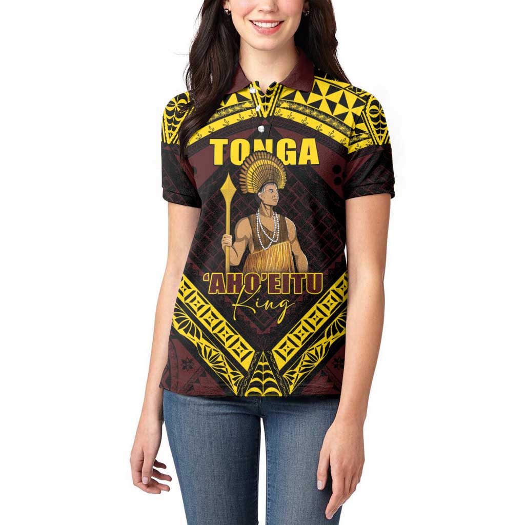 Tonga First King Women Polo Shirt Ahoeitu Know Your Roots