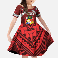 Tonga Emancipation Day Family Matching Long Sleeve Bodycon Dress and Hawaiian Shirt Tongan Kupesi Pattern