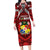 Tonga Emancipation Day Family Matching Long Sleeve Bodycon Dress and Hawaiian Shirt Tongan Kupesi Pattern