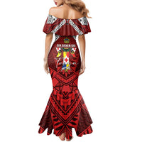 Tonga Emancipation Day Family Matching Mermaid Dress and Hawaiian Shirt Tongan Kupesi Pattern