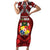 Tonga Emancipation Day Family Matching Short Sleeve Bodycon Dress and Hawaiian Shirt Tongan Kupesi Pattern