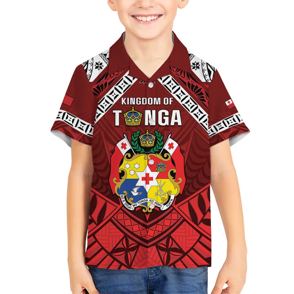 Tonga Emancipation Day Family Matching Summer Maxi Dress and Hawaiian Shirt Tongan Kupesi Pattern