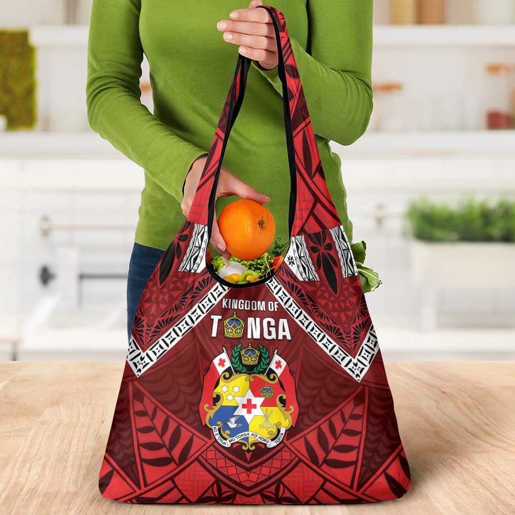 Tonga Emancipation Day Grocery Bag Tongan Kupesi Pattern