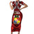 Tonga Emancipation Day Short Sleeve Bodycon Dress Tongan Kupesi Pattern
