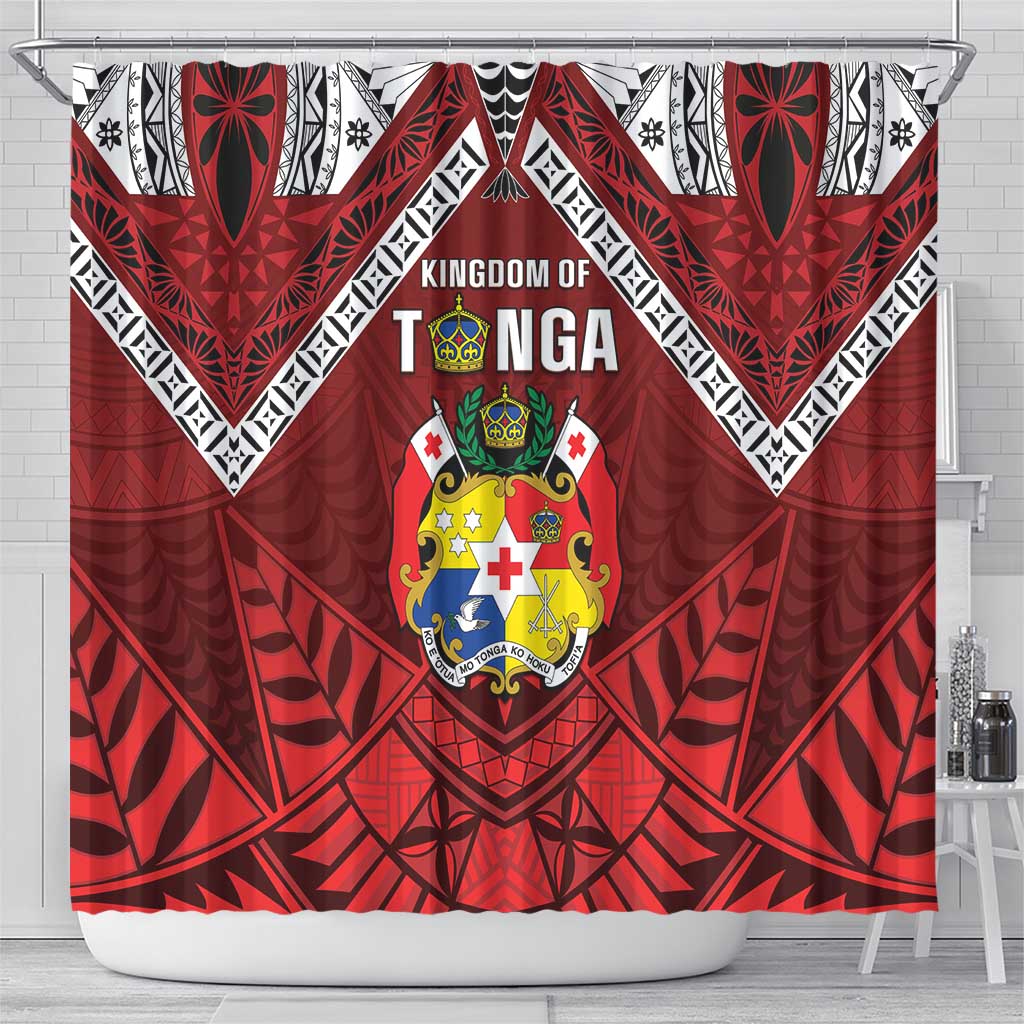 Tonga Emancipation Day Shower Curtain Tongan Kupesi Pattern