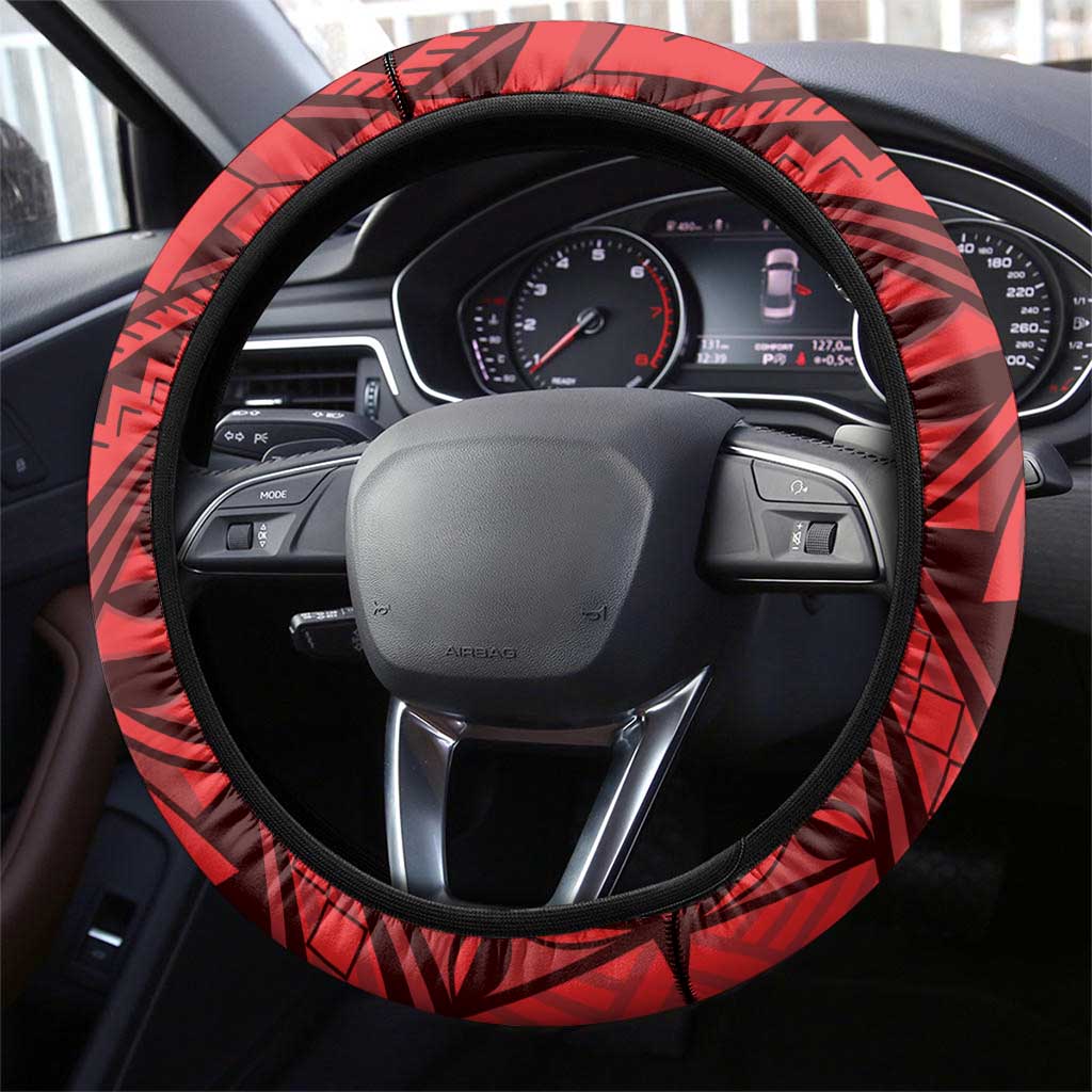 Tonga Emancipation Day Steering Wheel Cover Tongan Kupesi Pattern