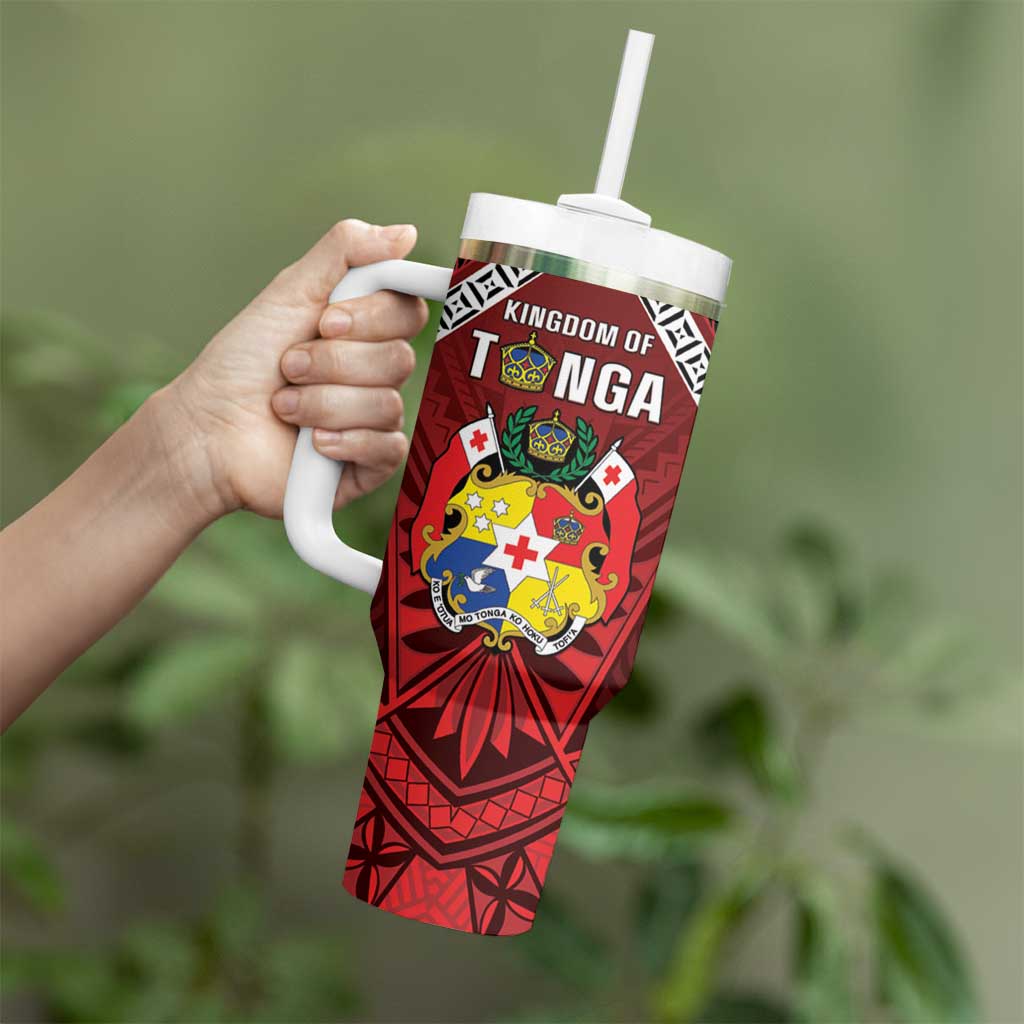 Tonga Emancipation Day Tumbler With Handle Tongan Kupesi Pattern