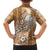 Tonga Kupesi Ngatu Family Matching Long Sleeve Bodycon Dress and Hawaiian Shirt Vintage Brown Plumeria