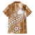 Tonga Kupesi Ngatu Family Matching Tank Maxi Dress and Hawaiian Shirt Vintage Brown Plumeria