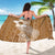 Tonga Kupesi Ngatu Sarong Vintage Brown Plumeria