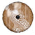 Tonga Kupesi Ngatu Spare Tire Cover Vintage Brown Plumeria