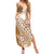 Tonga Kupesi Ngatu Summer Maxi Dress Vintage Brown Plumeria