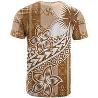 Tonga Kupesi Ngatu T Shirt Vintage Brown Plumeria