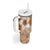 Tonga Kupesi Ngatu Tumbler With Handle Vintage Brown Plumeria