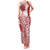 Tonga Kupesi Ngatu Family Matching Tank Maxi Dress and Hawaiian Shirt Vintage Red Plumeria