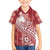 Tonga Kupesi Ngatu Family Matching Tank Maxi Dress and Hawaiian Shirt Vintage Red Plumeria