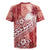 Tonga Kupesi Ngatu Rugby Jersey Vintage Red Plumeria