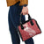Tonga Kupesi Ngatu Shoulder Handbag Vintage Red Plumeria