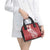 Tonga Kupesi Ngatu Shoulder Handbag Vintage Red Plumeria