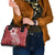 Tonga Kupesi Ngatu Shoulder Handbag Vintage Red Plumeria