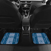 Tonga Kupesi Ngatu Car Mats Vintage Blue Plumeria