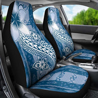Tonga Kupesi Ngatu Car Seat Cover Vintage Blue Plumeria