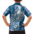 Tonga Kupesi Ngatu Family Matching Long Sleeve Bodycon Dress and Hawaiian Shirt Vintage Blue Plumeria