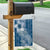 Tonga Kupesi Ngatu Garden Flag Vintage Blue Plumeria