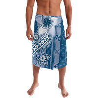 Tonga Kupesi Ngatu Lavalava Vintage Blue Plumeria