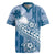 Tonga Kupesi Ngatu Rugby Jersey Vintage Blue Plumeria