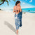 Tonga Kupesi Ngatu Sarong Vintage Blue Plumeria