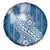 Tonga Kupesi Ngatu Spare Tire Cover Vintage Blue Plumeria
