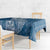 Tonga Kupesi Ngatu Tablecloth Vintage Blue Plumeria