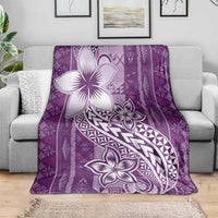 Tonga Kupesi Ngatu Blanket Vintage Purple Plumeria