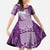 Tonga Kupesi Ngatu Family Matching Long Sleeve Bodycon Dress and Hawaiian Shirt Vintage Purple Plumeria
