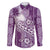 Tonga Kupesi Ngatu Family Matching Short Sleeve Bodycon Dress and Hawaiian Shirt Vintage Purple Plumeria