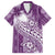 Tonga Kupesi Ngatu Family Matching Tank Maxi Dress and Hawaiian Shirt Vintage Purple Plumeria