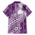 Tonga Kupesi Ngatu Family Matching Tank Maxi Dress and Hawaiian Shirt Vintage Purple Plumeria