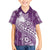 Tonga Kupesi Ngatu Family Matching Tank Maxi Dress and Hawaiian Shirt Vintage Purple Plumeria
