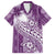 Tonga Kupesi Ngatu Hawaiian Shirt Vintage Purple Plumeria